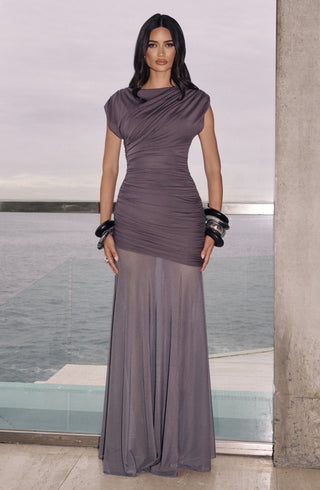 Demelza Maxi Dress - Charcoal - glavon