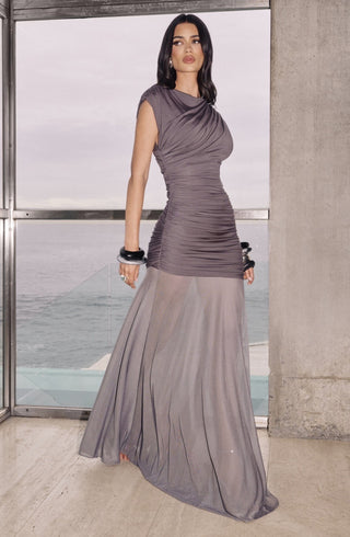 Demelza Maxi Dress - Charcoal - glavon