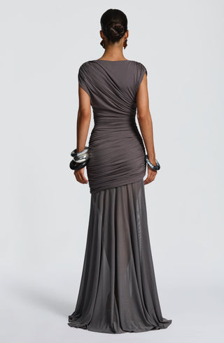 Demelza Maxi Dress - Charcoal - glavon