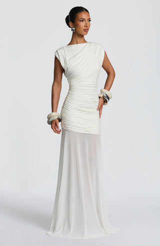 Demelza Maxi Dress - Ivory - glavon