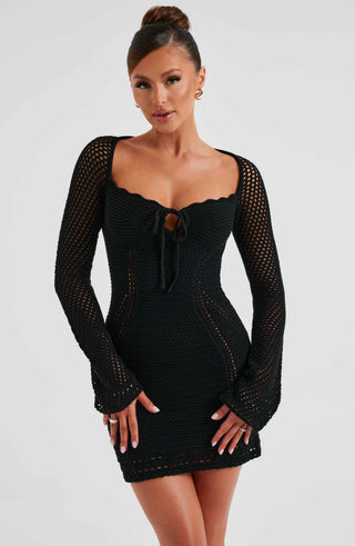 Dezi Mini Dress - Black - glavon
