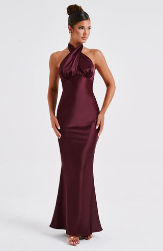 Dimitra Maxi Dress - Burgundy - glavon
