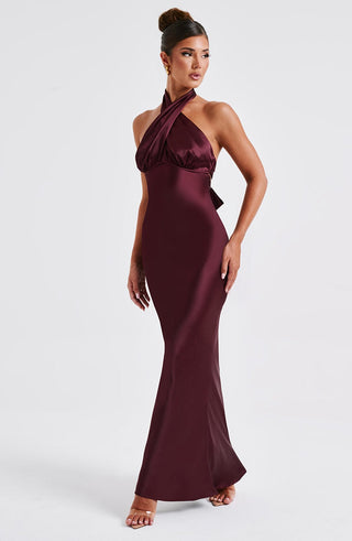 Dimitra Maxi Dress - Burgundy - glavon