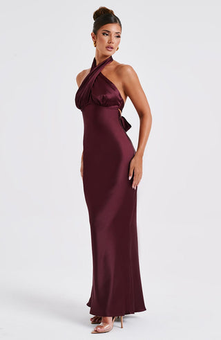 Dimitra Maxi Dress - Burgundy - glavon