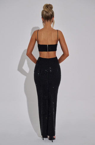 Dimity Maxi Skirt - Black - glavon