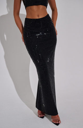 Dimity Maxi Skirt - Black - glavon