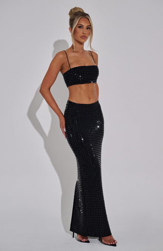 Dimity Maxi Skirt - Black - glavon
