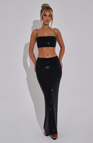 Dimity Maxi Skirt - Black - glavon