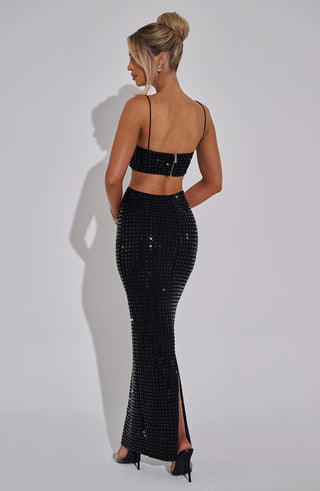 Dimity Maxi Skirt - Black - glavon