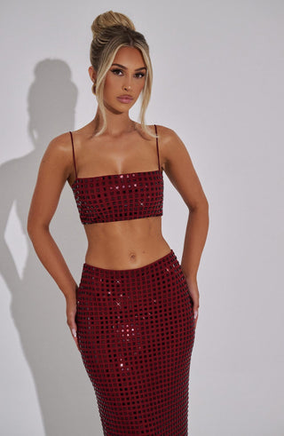 Dimity Top - Wine - glavon