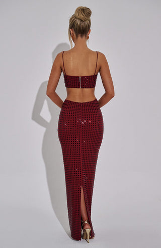 Dimity Top - Wine - glavon