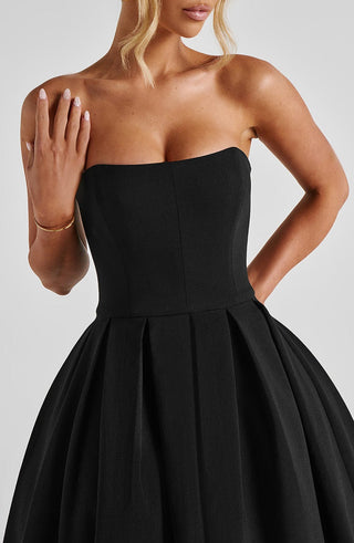 Edith Midi Dress - Black - glavon