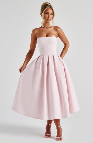 Edith Midi Dress - Blush - glavon