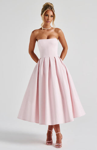 Edith Midi Dress - Blush - glavon