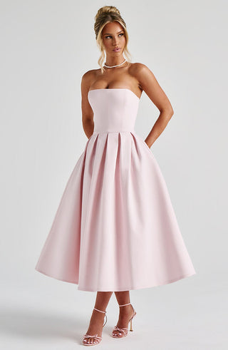 Edith Midi Dress - Blush - glavon