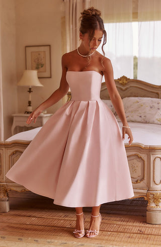 Edith Midi Dress - Blush - glavon