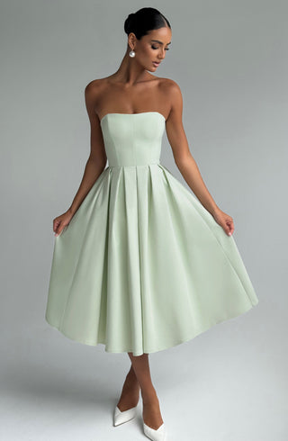 Edith Midi Dress - Mint - glavon