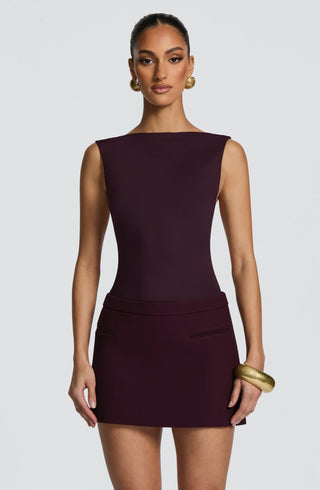 Edna Mini Skirt - Plum - glavon