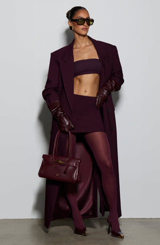 Edna Mini Skirt - Plum - glavon