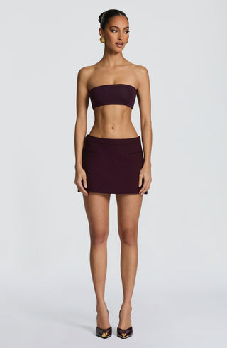 Edna Mini Skirt - Plum - glavon