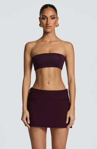 Edna Mini Skirt - Plum - glavon