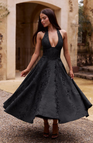 Effie Midi Dress - Black - glavon