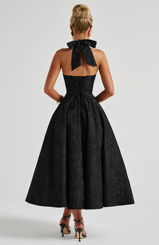 Effie Midi Dress - Black - glavon