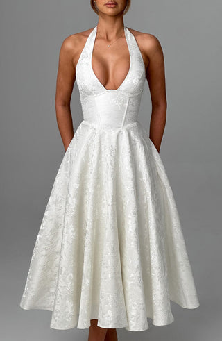 Effie Midi Dress - Ivory - glavon