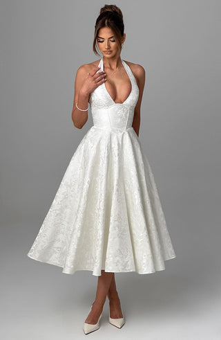Effie Midi Dress - Ivory - glavon