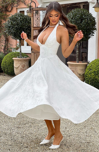 Effie Midi Dress - Ivory - glavon