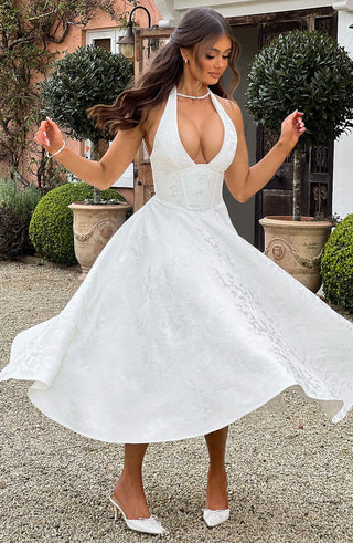 Effie Midi Dress - Ivory - glavon