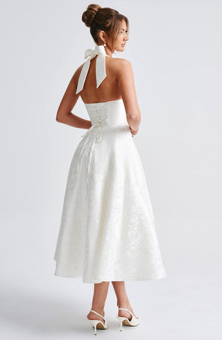 Effie Midi Dress - Ivory - glavon