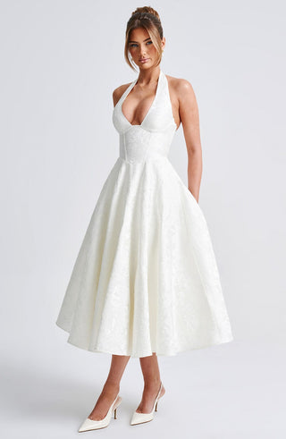Effie Midi Dress - Ivory - glavon
