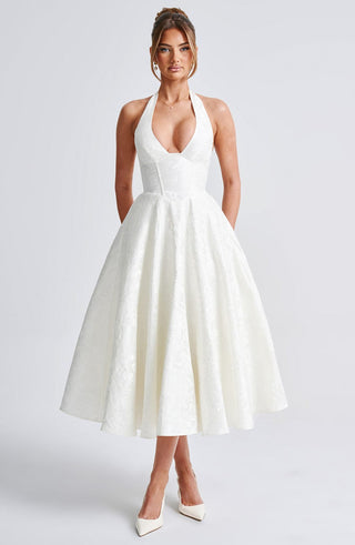 Effie Midi Dress - Ivory - glavon
