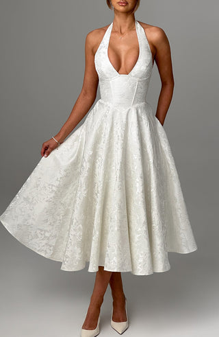 Effie Midi Dress - Ivory - glavon
