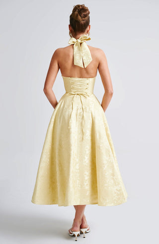 Effie Midi Dress - Lemon - glavon