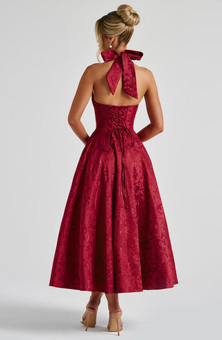 Effie Midi Dress - Red - glavon
