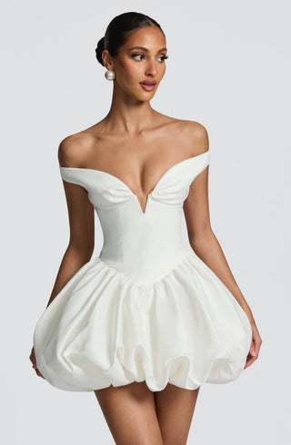 Eileen Mini Dress - Ivory - glavon