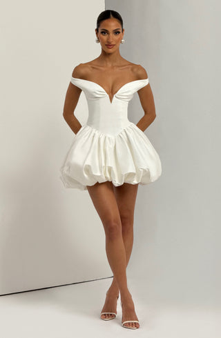 Eileen Mini Dress - Ivory - glavon