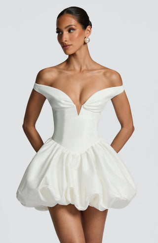 Eileen Mini Dress - Ivory - glavon