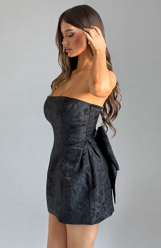 Elenora Mini Dress - Black - glavon