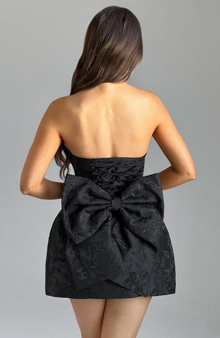 Elenora Mini Dress - Black - glavon