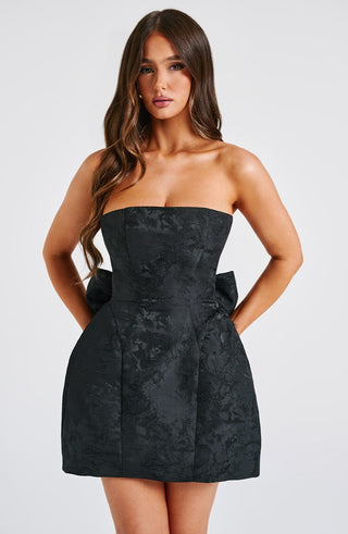 Elenora Mini Dress - Black - glavon