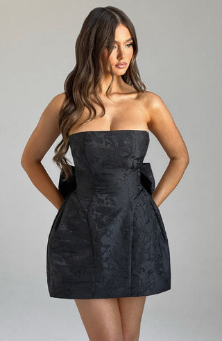 Elenora Mini Dress - Black - glavon