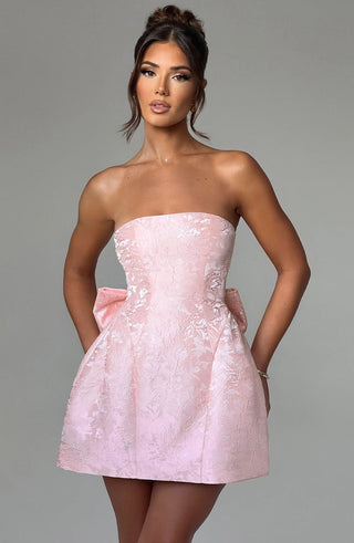 Elenora Mini Dress - Blush - glavon