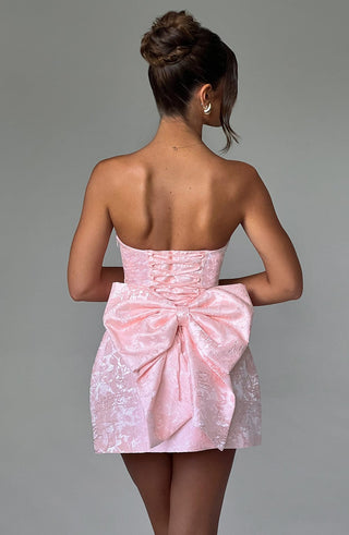 Elenora Mini Dress - Blush - glavon