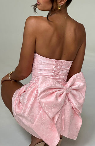 Elenora Mini Dress - Blush - glavon