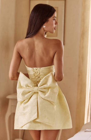 Elenora Mini Dress - Lemon - glavon