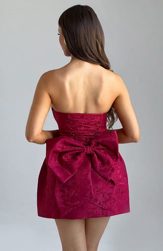 Elenora Mini Dress - Red - glavon