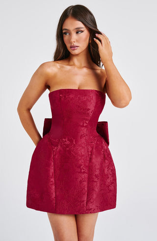 Elenora Mini Dress - Red - glavon